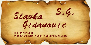 Slavka Gidanović vizit kartica